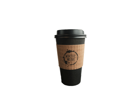 coffee cup Sticker by Monster's Mochas