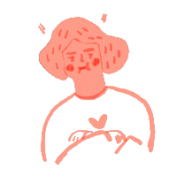 ouiouibee love heart girl red Sticker