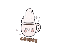chuchuillustrations coffee illustration morning monday Sticker