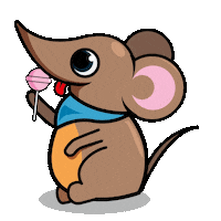 Mouse Lick Sticker