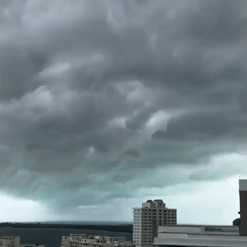Flood Warnings Issued as Dark Clouds Spotted Above Miami