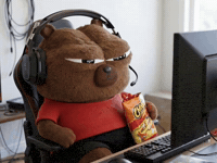 Bobo The Bear Watching GIF by Bear Market Memes