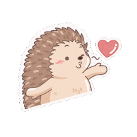 Hedgehog Love Sticker by Studio Tropik