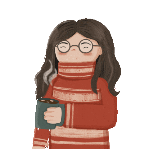 arkayanaillustrates giphyupload christmas coffee winter Sticker
