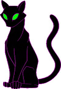 Black Cat Love Sticker