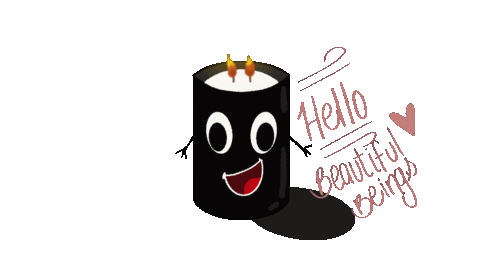 lady_lucidowl heart dancing hello candle Sticker