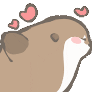 chuchuotter love kiss otter otters Sticker