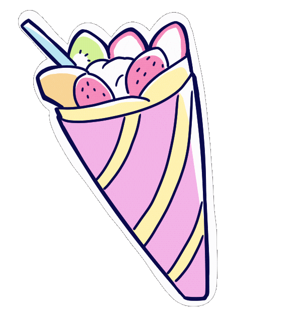 Pop Crape Sticker by ojiya_oyaji