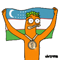 Gold Medal Flag Sticker by shremps