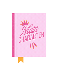 Main Character Book Sticker by glamourgals