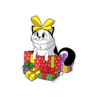 Cat Christmas Sticker by Aqua Revolution