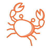 Crab Siri Sticker by Ilha das Caieiras