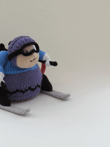 TeaCosyFolk giphyupload ski skiing knitting GIF