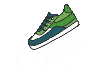 confef run running verde tenis Sticker