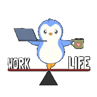 Working At Work Sticker by Pudgy Penguins