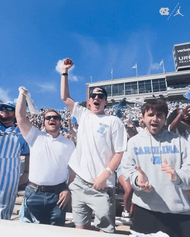 Lets Go Football GIF by UNC Tar Heels