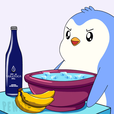 Refreshing Wake Up GIF by Pudgy Penguins