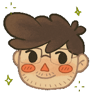 LaPesteMojo illustration sparkle head doodle Sticker