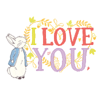 officialpeterrabbit love heart bunny valentine Sticker