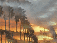 imchristinajohnson sky miami sunset palm trees GIF