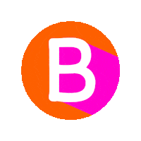 Pink Orange Sticker