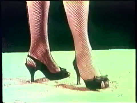 scottok giphygifmaker legs drive-in fishnets GIF