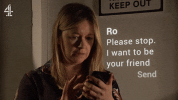 Text Send GIF by Hollyoaks