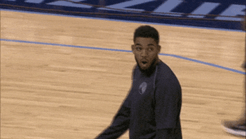 shocked karl-anthony towns GIF by NBA