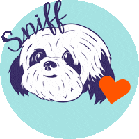 Dog Sniffing Sticker by Andy DogHouse