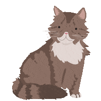 Cat Tail Sticker by petall