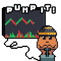 Crypto Trading Sticker by Memeland by 9GAG