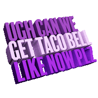 hungry over it Sticker by Taco Bell