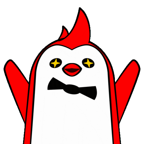 penwinrawr giphyupload happy yay surprise Sticker