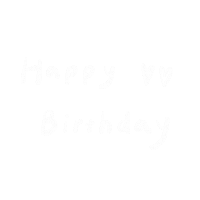 Happy Birthday Hearts Sticker