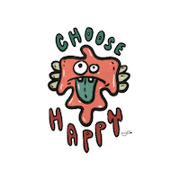 90S Choose Happy Sticker by Skroove