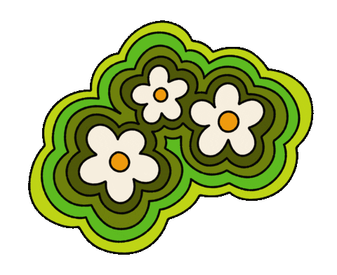 Flower Power Groovy Flowers Sticker
