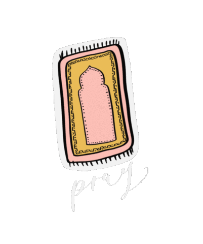 Illustration Pray Sticker