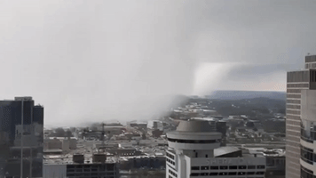 Nashville Skyline Engulfed by Intense Storm Cloud