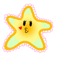 sundaysartclub love kiss star cutie Sticker
