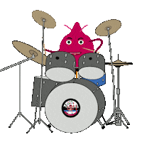 Gif Artist Drums Sticker