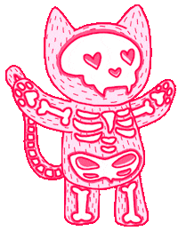 Creepy Cute Hello Sticker by SpoopyDrws