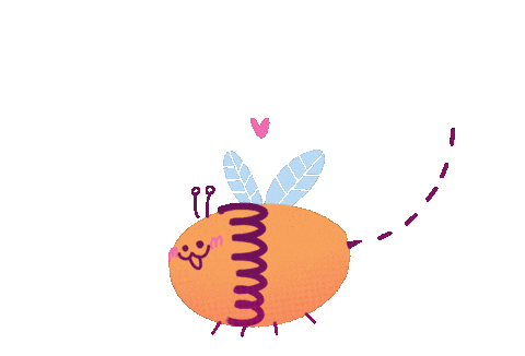 pkcutie giphyupload kawaii flying bee Sticker