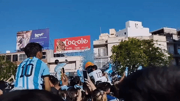 Argentina Fans Celebrate Advance to World Cup Final in Buenos Aires