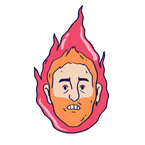 Burn Out Fire Sticker by Wellhub