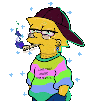 Lisa Simpson Whatever Sticker