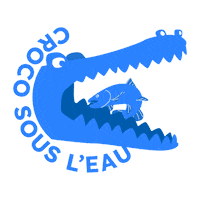 Crocomeal crocodile poisson croco croque monsieur Sticker