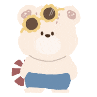 Summer Bear Sticker