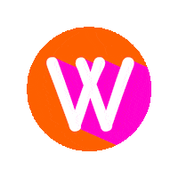 Pink Orange Sticker