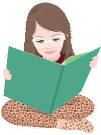 Girl Read Sticker by Nazaret Escobedo