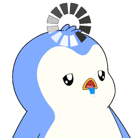 Penguin Think Sticker by Pudgy Penguins